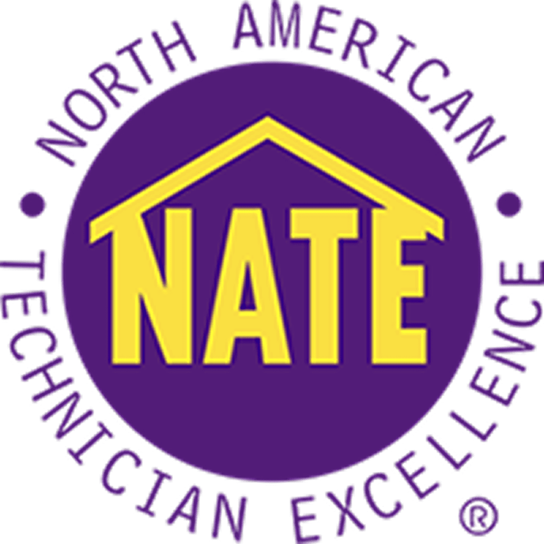 NATE logo with house design